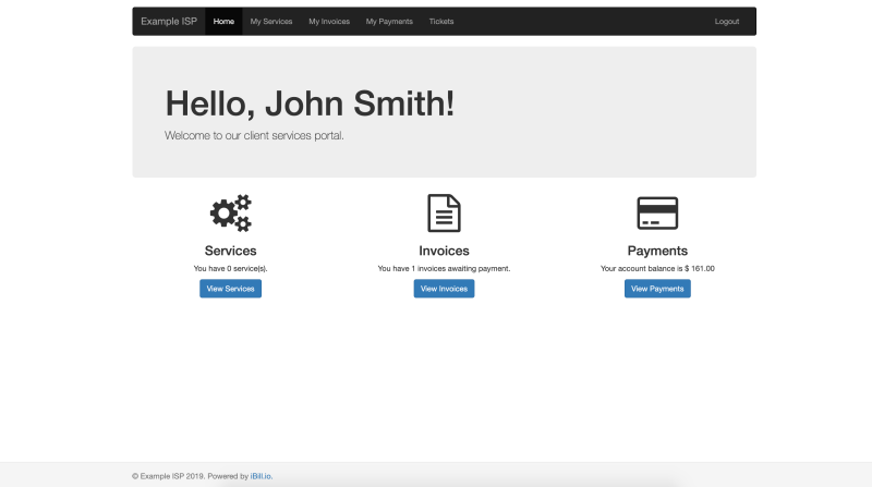 simple isp self-service